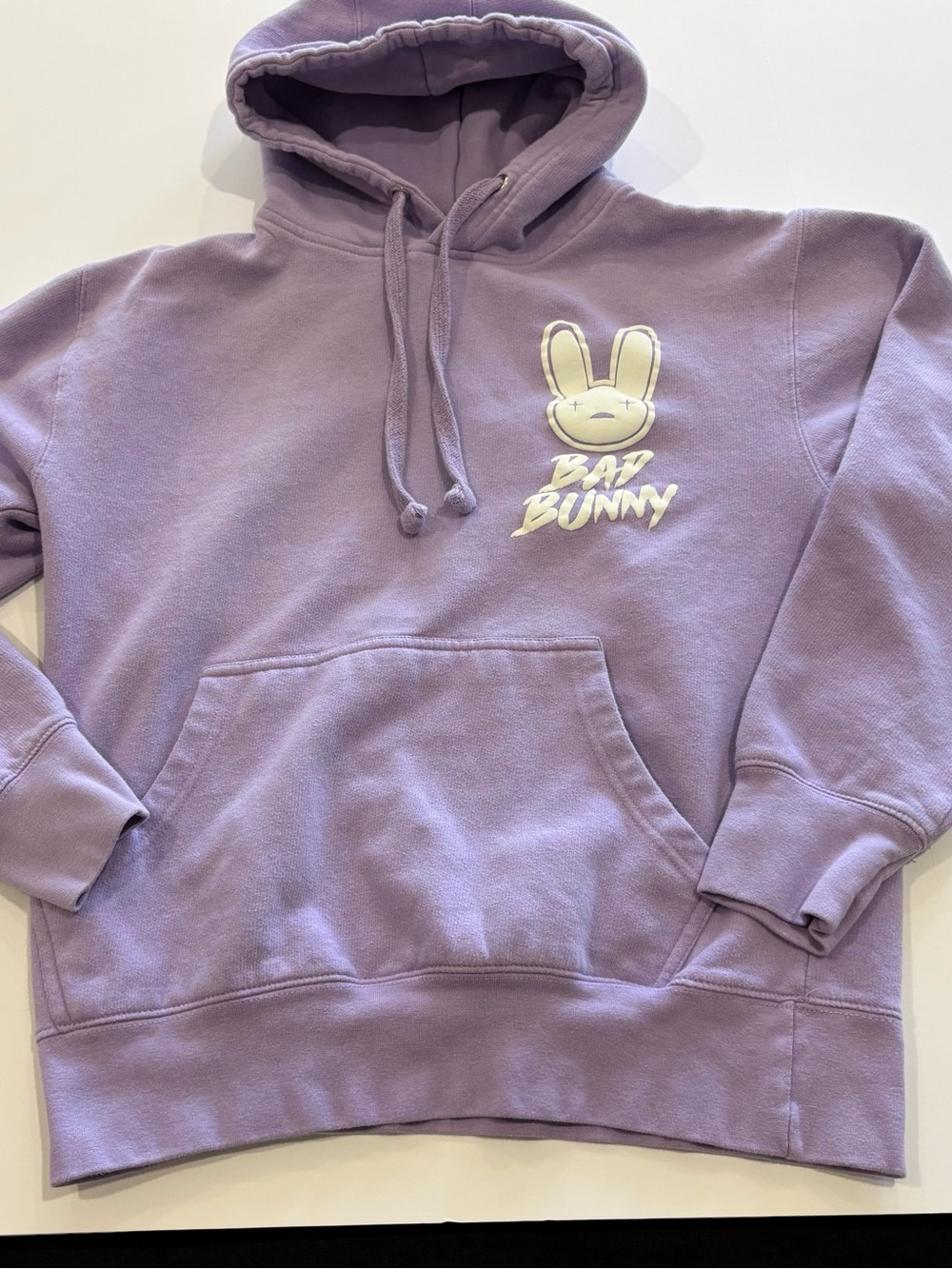 Bad Bunny Purple Graphic Hoodie Pullover Sweatshirt Size Small